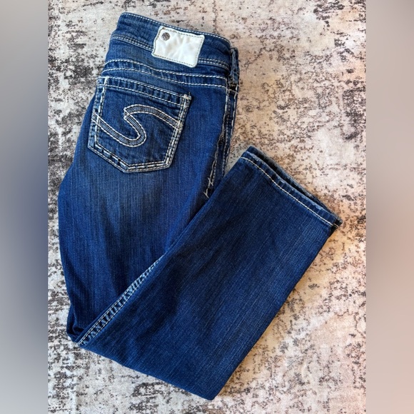 Silver Suki Capri sz 29Heavy Stitching - Picture 1 of 9